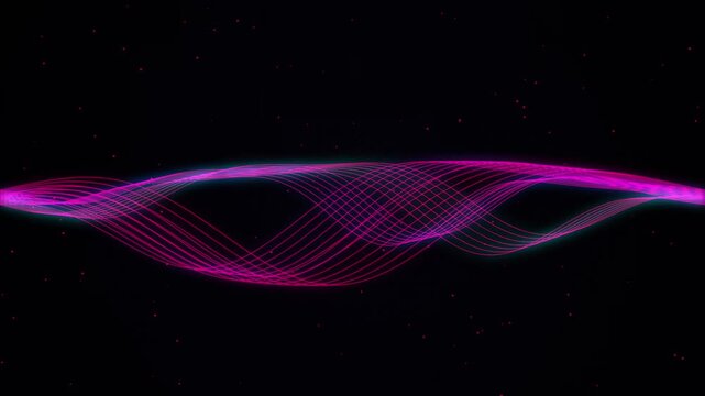Pink Quantum Flow Holographic Wave Loop Green Screen Overlay