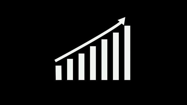Business growth concept in graph chart showing marketing sales profit increasing to future target ,