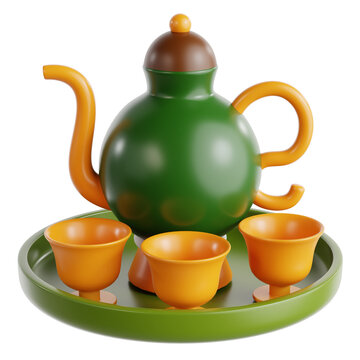 Ramadan Tea Set 3D Icon