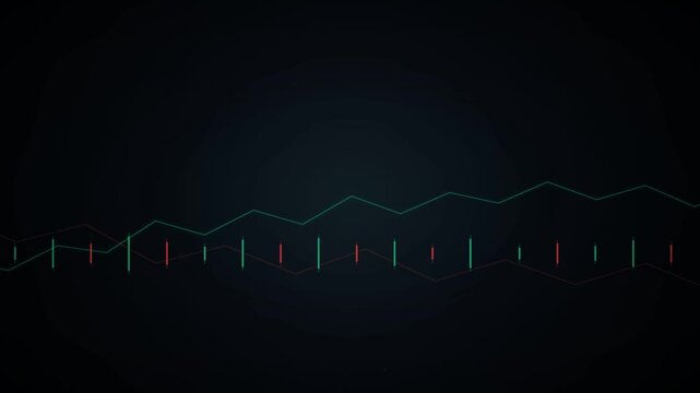 stock market graph Financial Market Candlestick Chart Background Animation