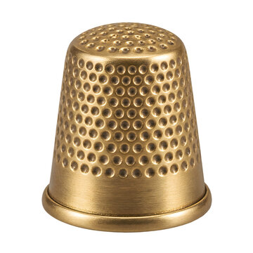 Metal Sewing Thimble Isolated on Transparent Background