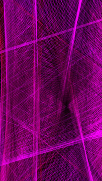 Abstract digital mesh of purple intersecting lines