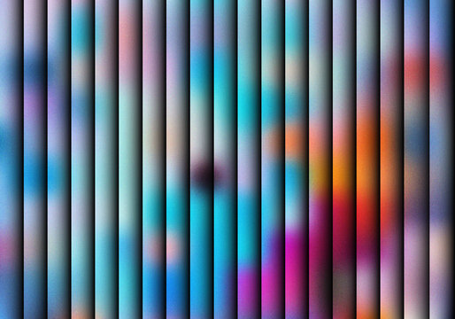 Abstract vertical stripes background with vibrant gradient colors. Modern geometric pattern of colorful parallel lines and soft bokeh light. Creative artistic texture for digital wallpaper.