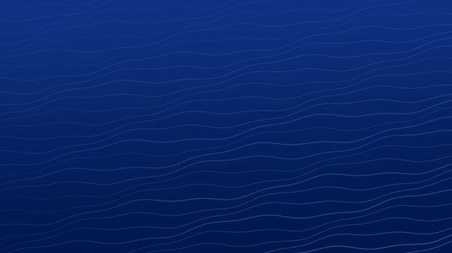 Pattern of wavy light blue shapes or lines on dark blue. Abstract vibrant marine background. Template for brochure, business card, web page, corporate banner or report background with copy space.