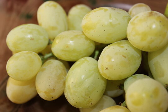 Close-up of white grapes