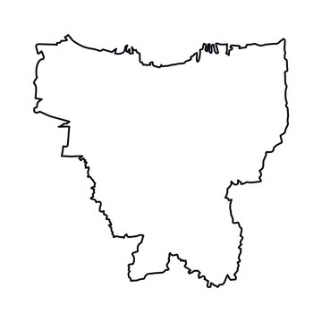 DKI Jakarta Province Outline Map Minimal Black Vector Icon