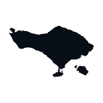 Bali Indonesia Island Map Silhouette Vector Icon