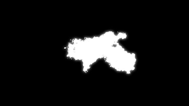 3D Abstract White and Black Ink Splatter Transition, Paint Blot Spreading from Center, Seamless Loop VFX Reveal Background, Alpha Matte Overlay 4K