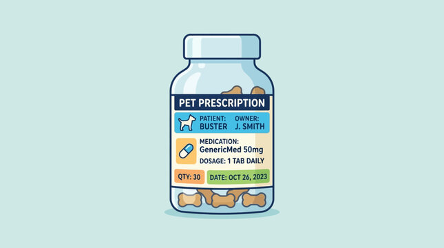 Pet Prescription Bottle Isolated Transparent Background