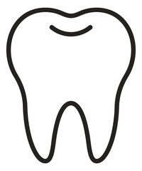 Obraz premium Dental health tooth icon vector illustration isolated on white background