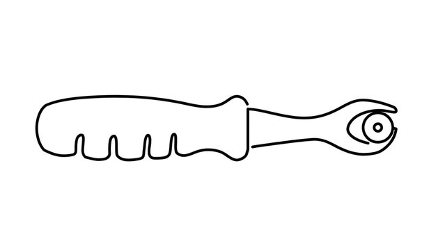Adjustable wrench on white background.
