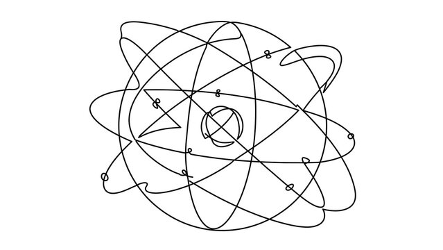 Atomic Structure Model white background.