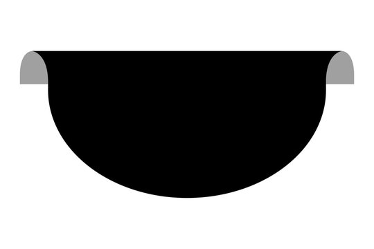 PNG Minimalist black half-circle design on transparent background