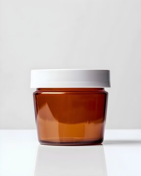glass jar packaging isolated on white background