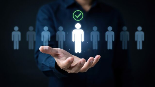 Human resources recruitment and talent selection concept