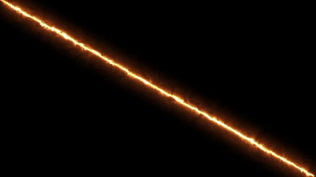 Bright orange lightning bolt glowing on a dark black background