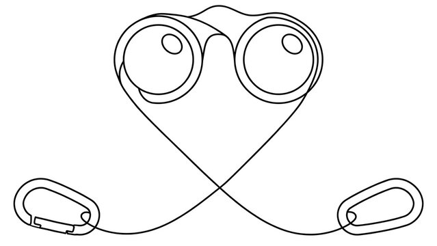 binoculars white background.