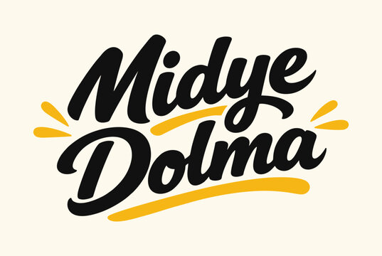 Midye dolma logo vector 