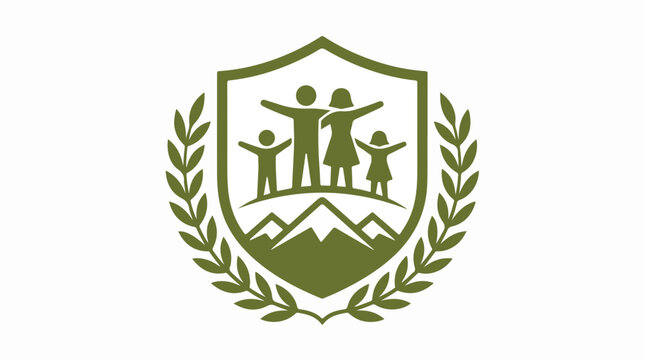 Vector Illustration Modern crest or shield shape c
