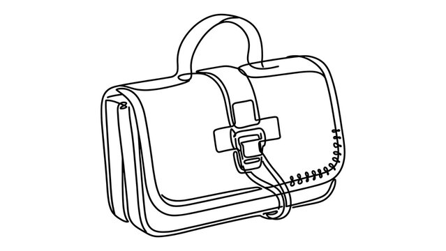 Business Briefcase white background.