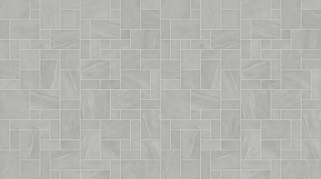 Seamless pattern of grey stone tiles with a modern modular layout