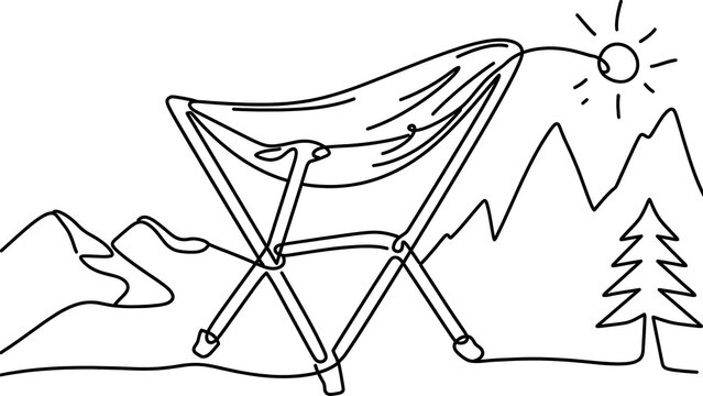 Camping Chair white background.