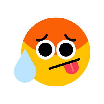 PNG Sweating emoji with tongue on transparent background