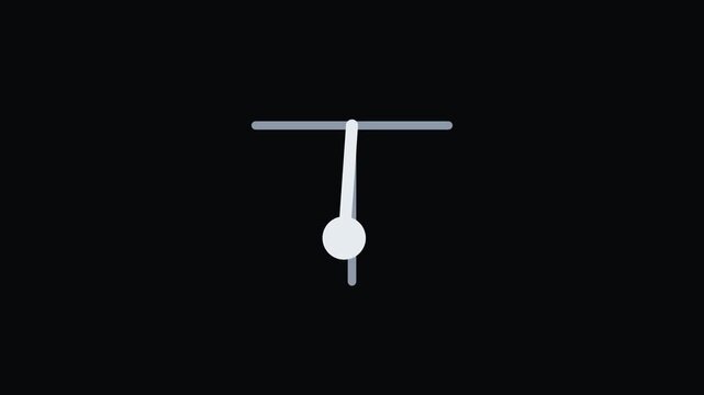 T-Shaped Lever Pivot Point - Mechanical Systems and Gear Mechanisms Motion Graphics Animation