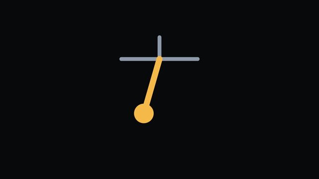 Orange Pendulum Lever Swing - Mechanical Systems and Gear Mechanisms Motion Graphics Animation