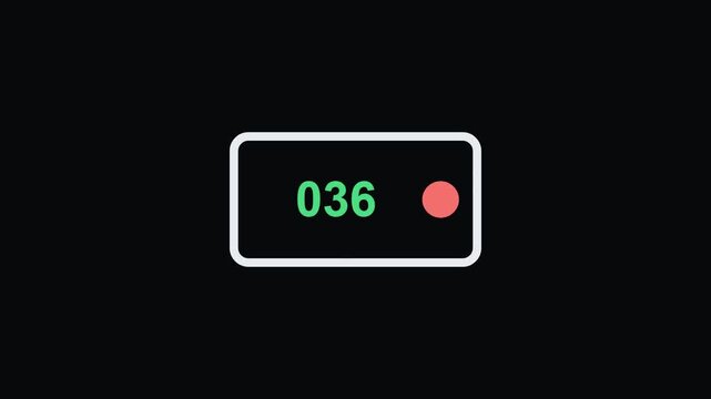 Digital Odometer Counter Display - Mechanical Systems and Gear Mechanisms Motion Graphics Animation