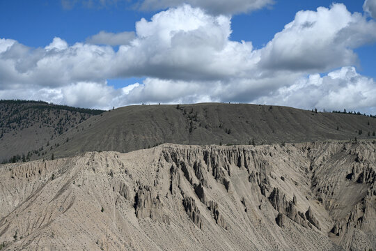 Farwell Canyon Sand Dune in British Columbia, Canada.  Landscape of Canada with  mountains.