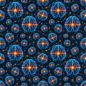 Neural Brain Activity Seamless Technology Pattern