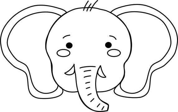 Line art animal illustration 