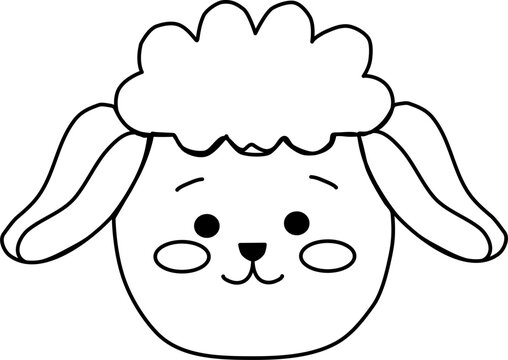 Line art animal illustration 