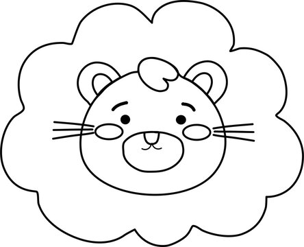 Line art animal illustration 