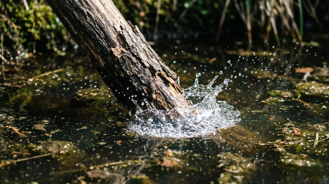 Moses miraculously turning the bitter, undrinkable waters of Marah into sweet water by throwing a piece of wood into it
