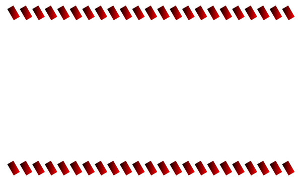 Top and bottom frames featuring a red-to-black gradient and a rectangular shape tilted to the left.