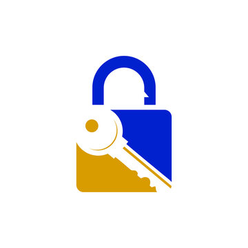 Lock Key Vector Logo Template Pro Vector, logo key, logo vector lock, symbolizing security and protection.