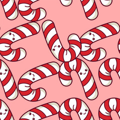 Obraz premium Cute Seamless Pattern Featuring a Christmas Holyday Icon for Newyear Celebrations