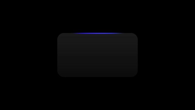 Minimalist rounded rectangle with dynamic rgb neon border light effect abstract background, frame