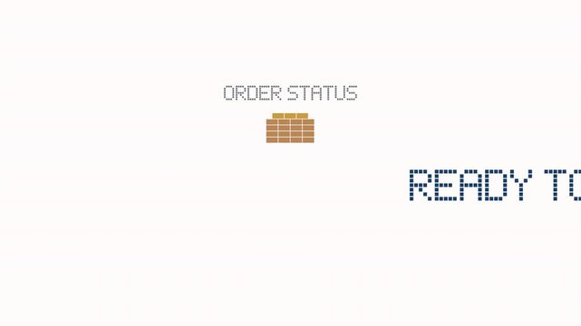 4K ready to ship 8 bit shipping terminal with alpha channel pixel art animation