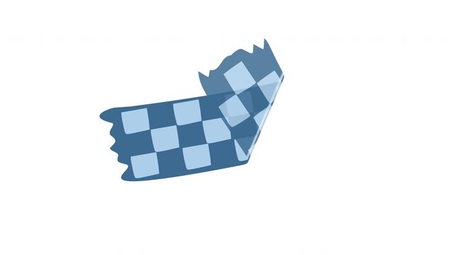 blue and white checkered washi tape