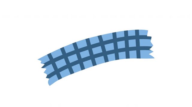Blue Washi Tape, Blue Grid Pattern Washi Decorative Tape