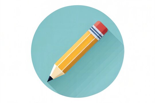 Pencil icon flat design vector isolated