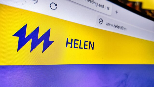 Dublin Ireland september 06 2026...a computer screen with helen group website displayed...helen group is one of the largest energy groups in Finland.