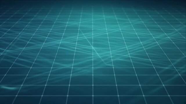 Cinematic Futuristic Technology Background with Blue Grid Lines, Glow, Digital Space, Luminous Waves, Innovation, Data, Virtual Interface, Science Visual Design, Sleek Perspective, SEO Asset