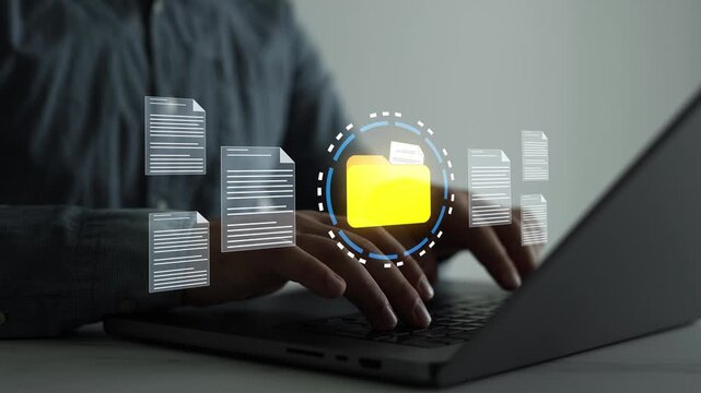 Electronic Document Management System file organization, cloud storage, business records and automated workflow. Digital Software, digital archive and enterprise information management.	
