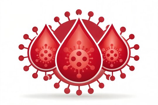 blood and coronavirus icon
