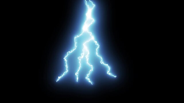 Flash FX animation with Blue lightning bolts with energy effects, storm lightning effect, high voltage thunder strike, electric discharge overlay, abstract motion graphics element