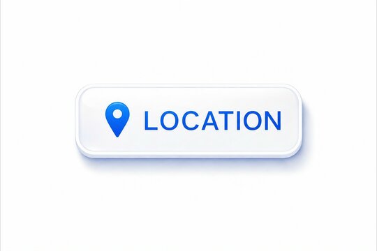 Modern location button with map pin icon